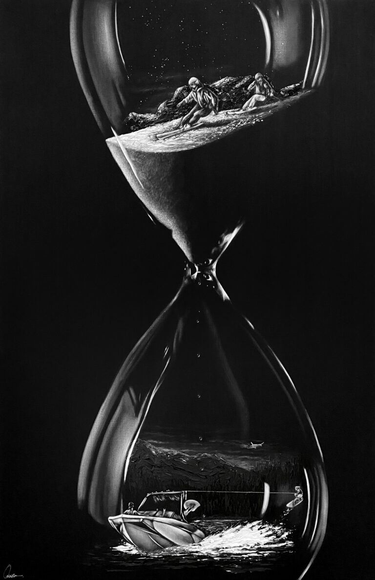 ENJOY, TIME IS DRIPPING! in black