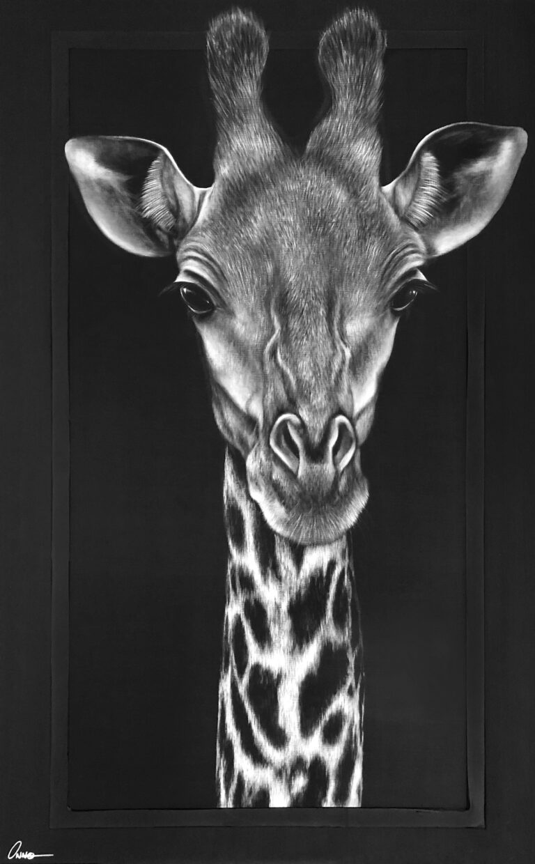 KIARA giraffe oil canvas