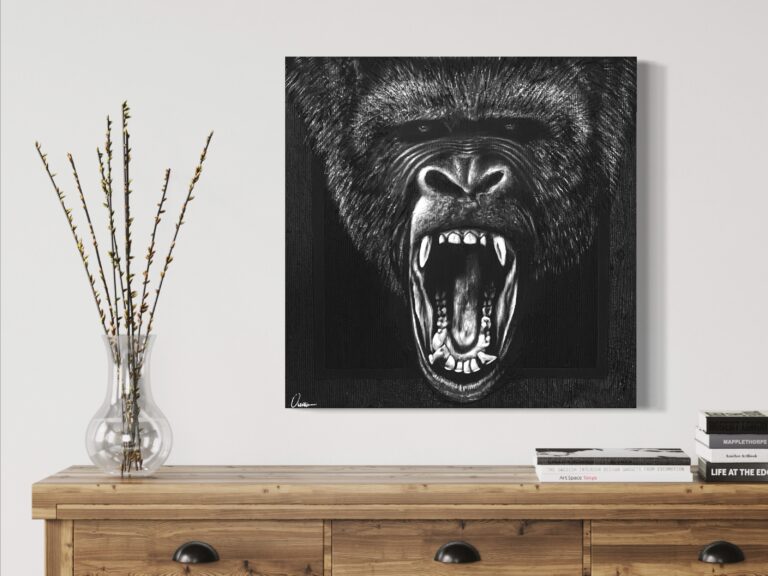 BONZO gorilla mixed media