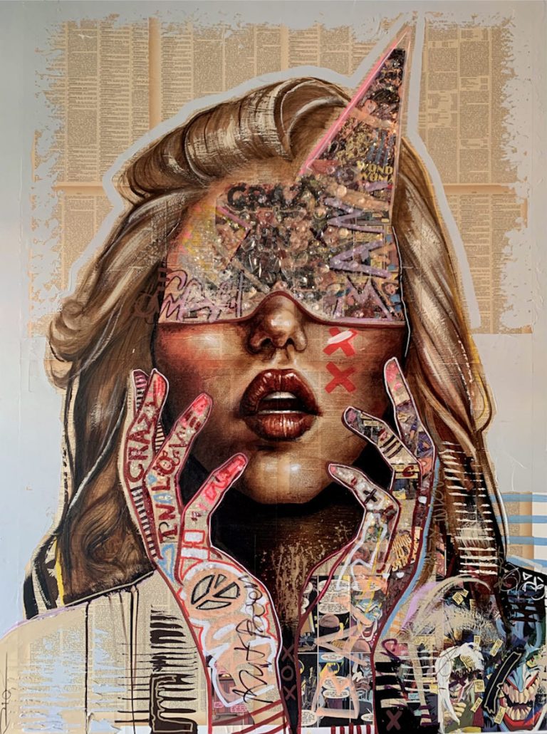 CRAZY IN LOVE Mixed media on canvas