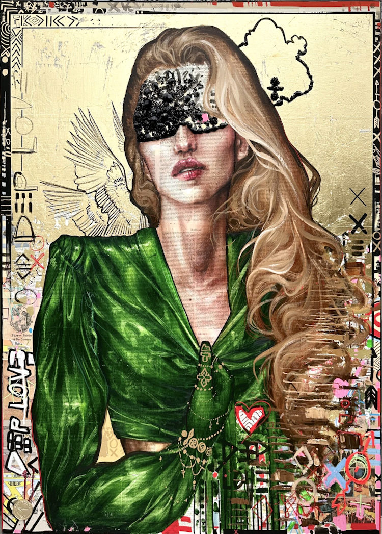 DEEP LOVE Mixed media on canvas
