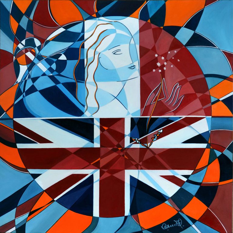 EN LIEN «TWO» LES DEUX, PAR LE FRANÇAIS D'ABORD Oil on canvas