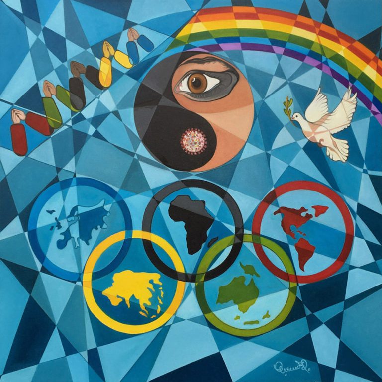 L'OLYMPIADE DE LA VIE Oil on canvas