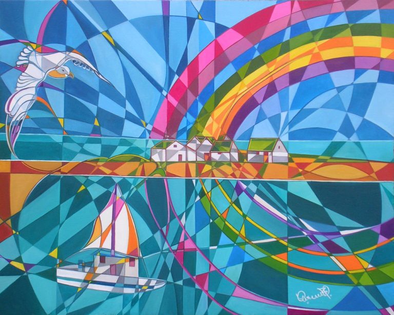 NATASHQUAN, LE SECRET DE L'ARC-EN-CIEL Oil on canvas